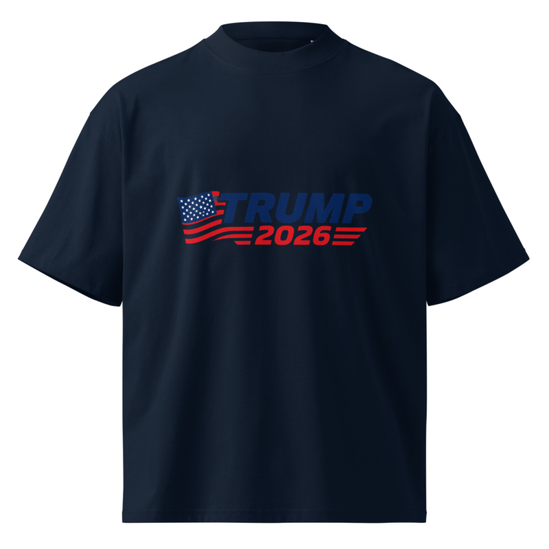 TRUMP 2026 Unisex organic oversized high neck t-shirt