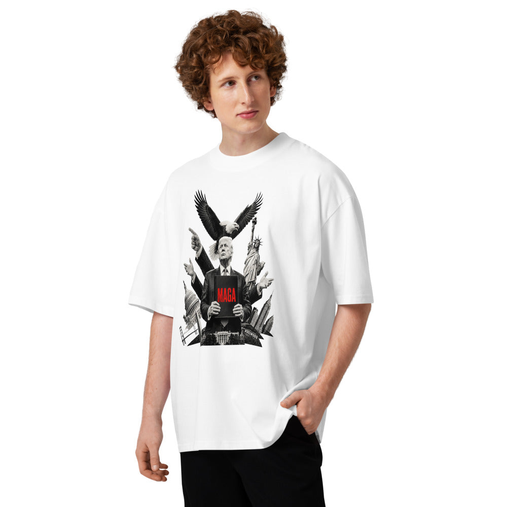 Trump Style oversized high neck t-shirt