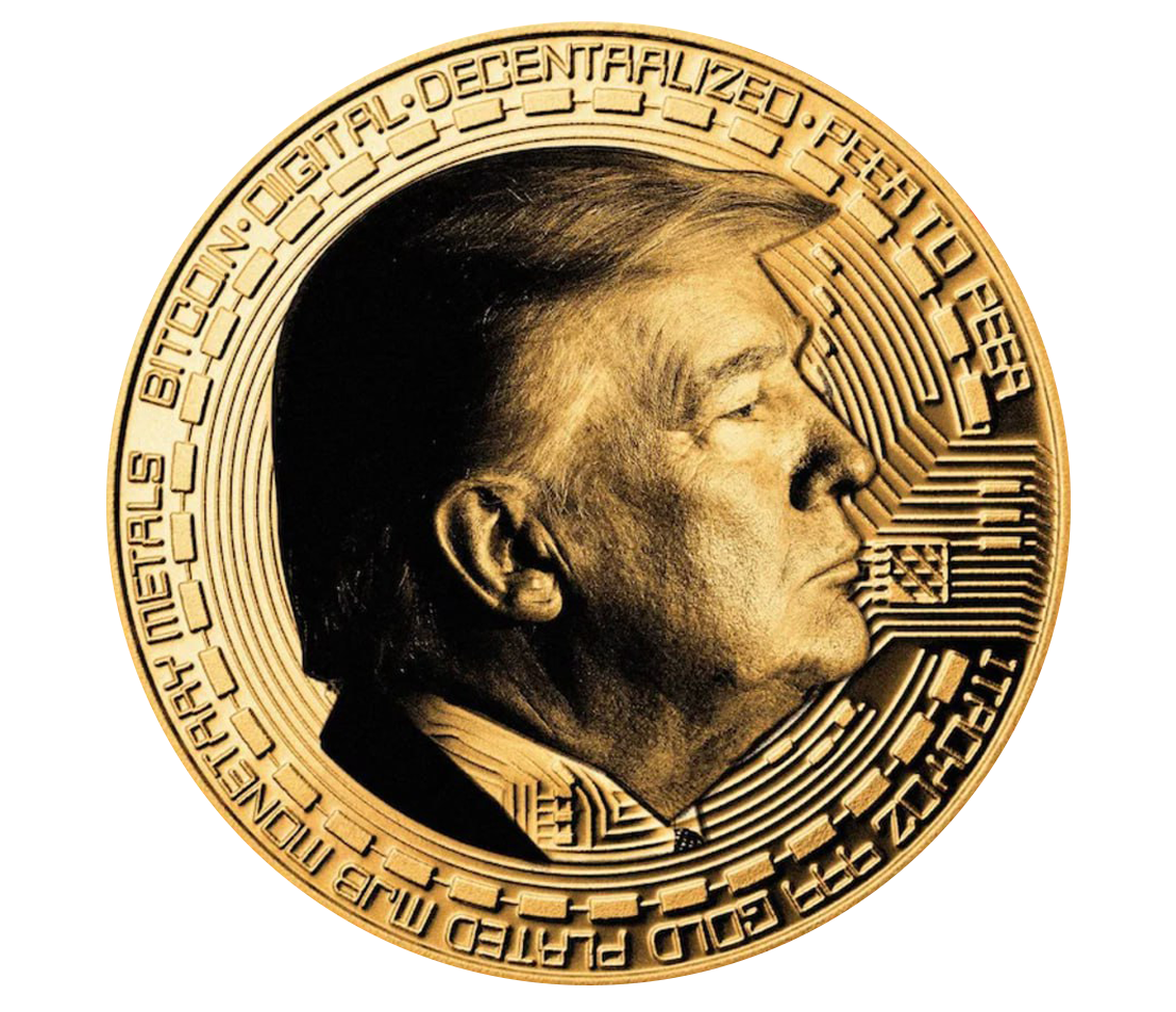 TRUMP FIRST EDITION GOLD BITCOIN COIN 2025