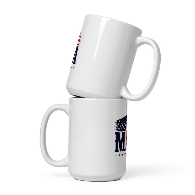 Eagle MAGA White glossy mug