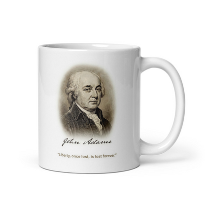White glossy mug