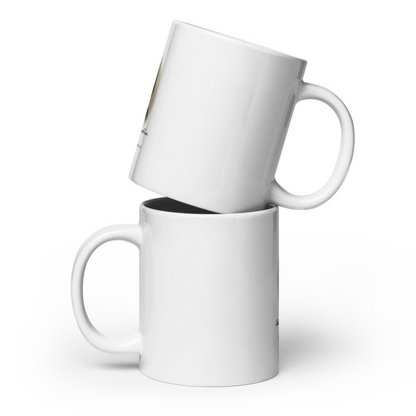 White glossy mug