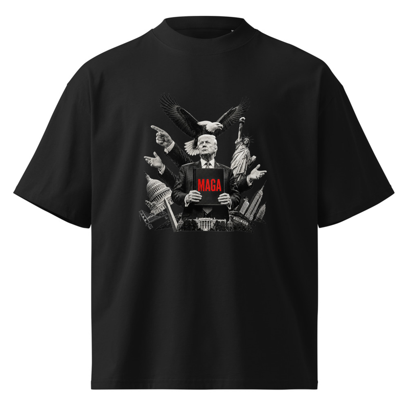 Trump Style oversized high neck t-shirt