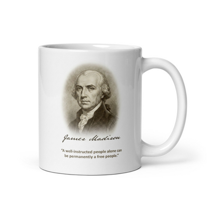 White glossy mug