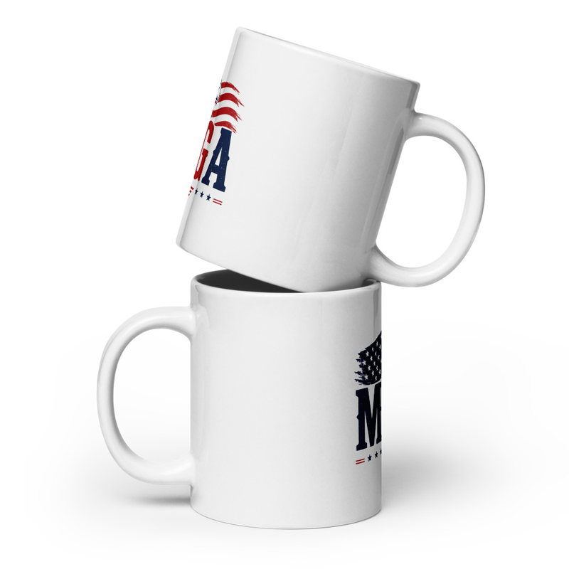 Eagle MAGA White glossy mug