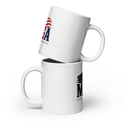 Eagle MAGA White glossy mug