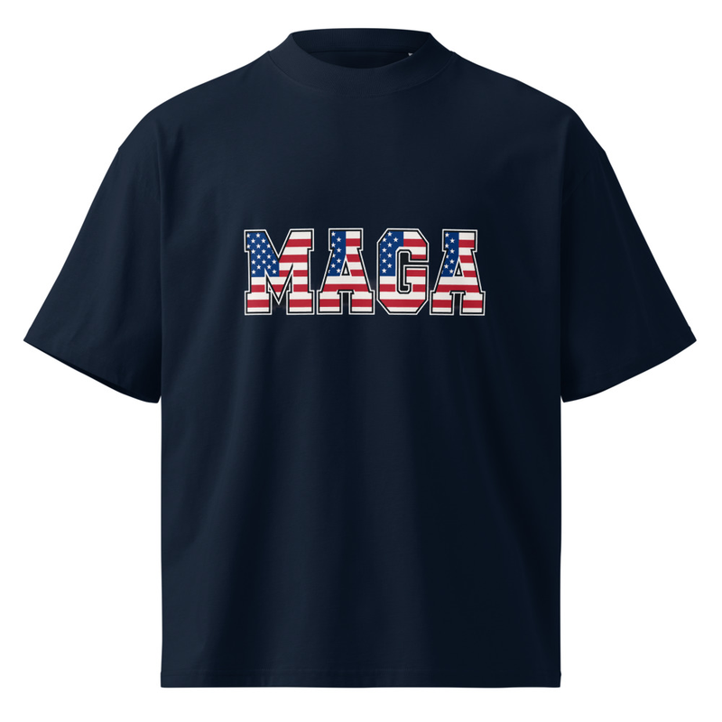 MAGA Strars Unisex organic oversized high neck t-shirt