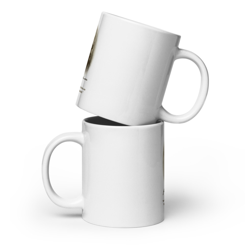 White glossy mug