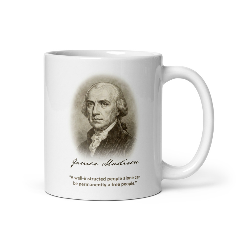 White glossy mug