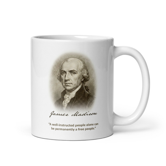 White glossy mug