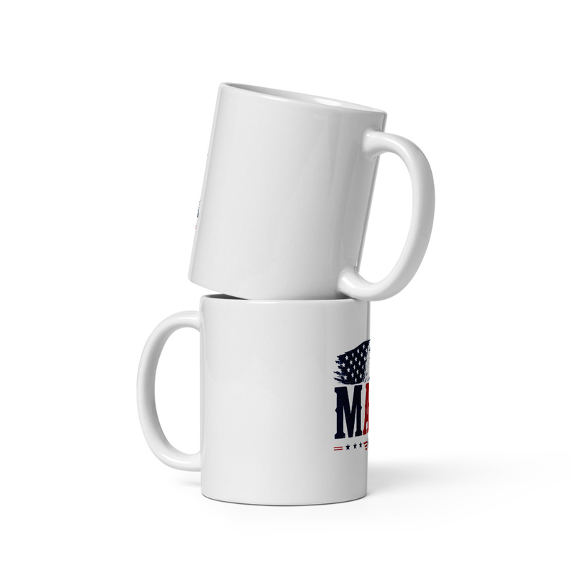 Eagle MAGA White glossy mug