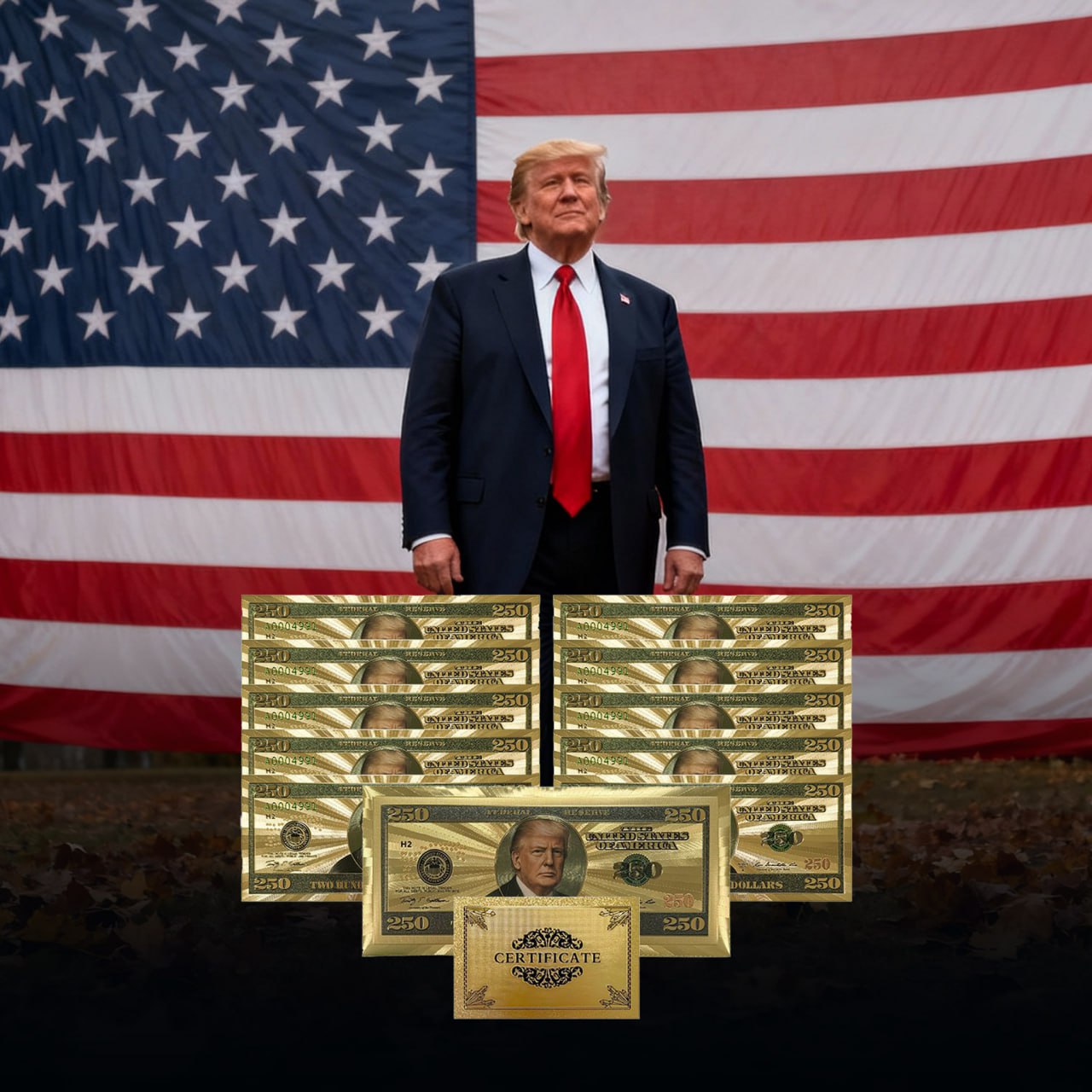 The Official Trump $250 Bucks Bills Certified