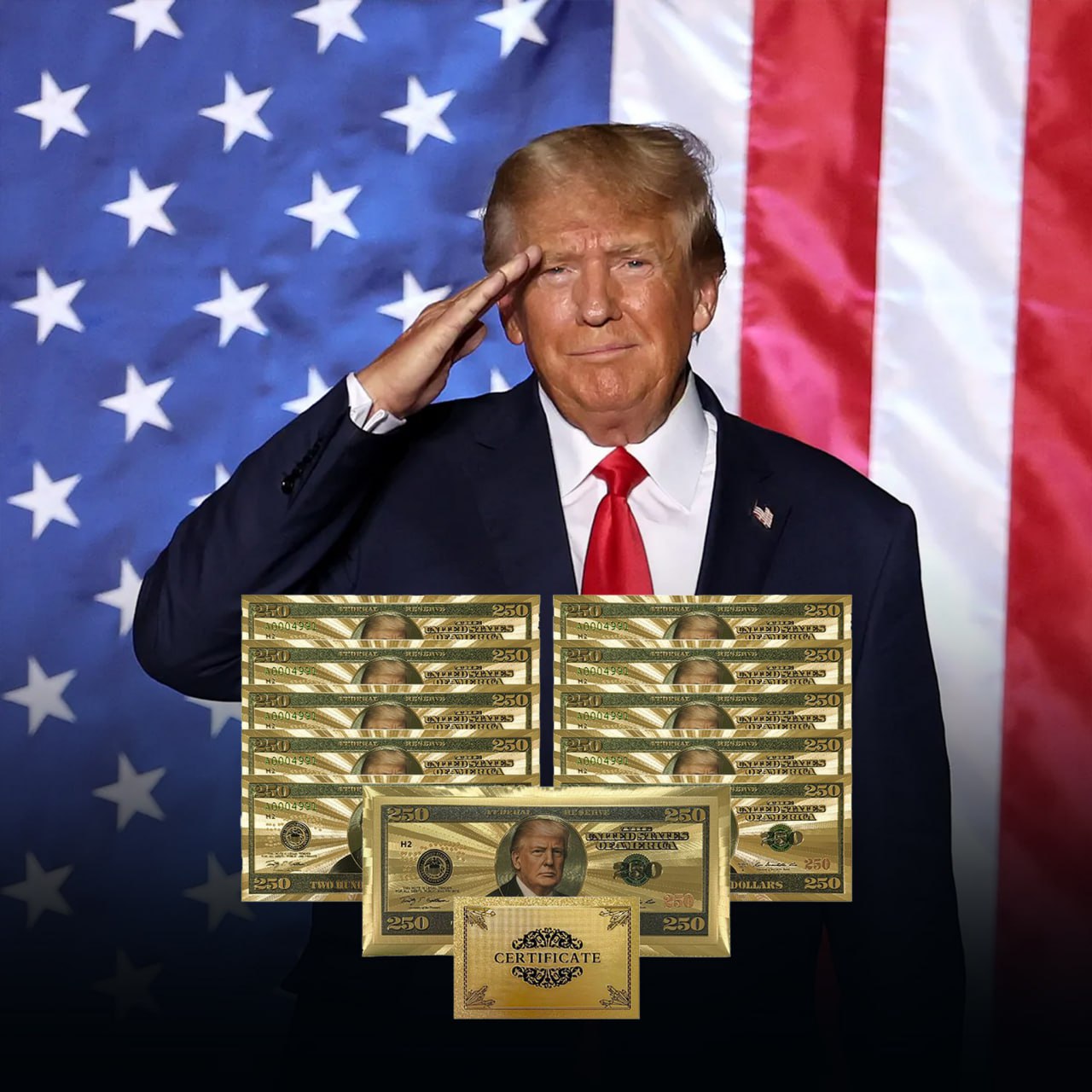 The Official Trump $250 Bucks Bills Certified