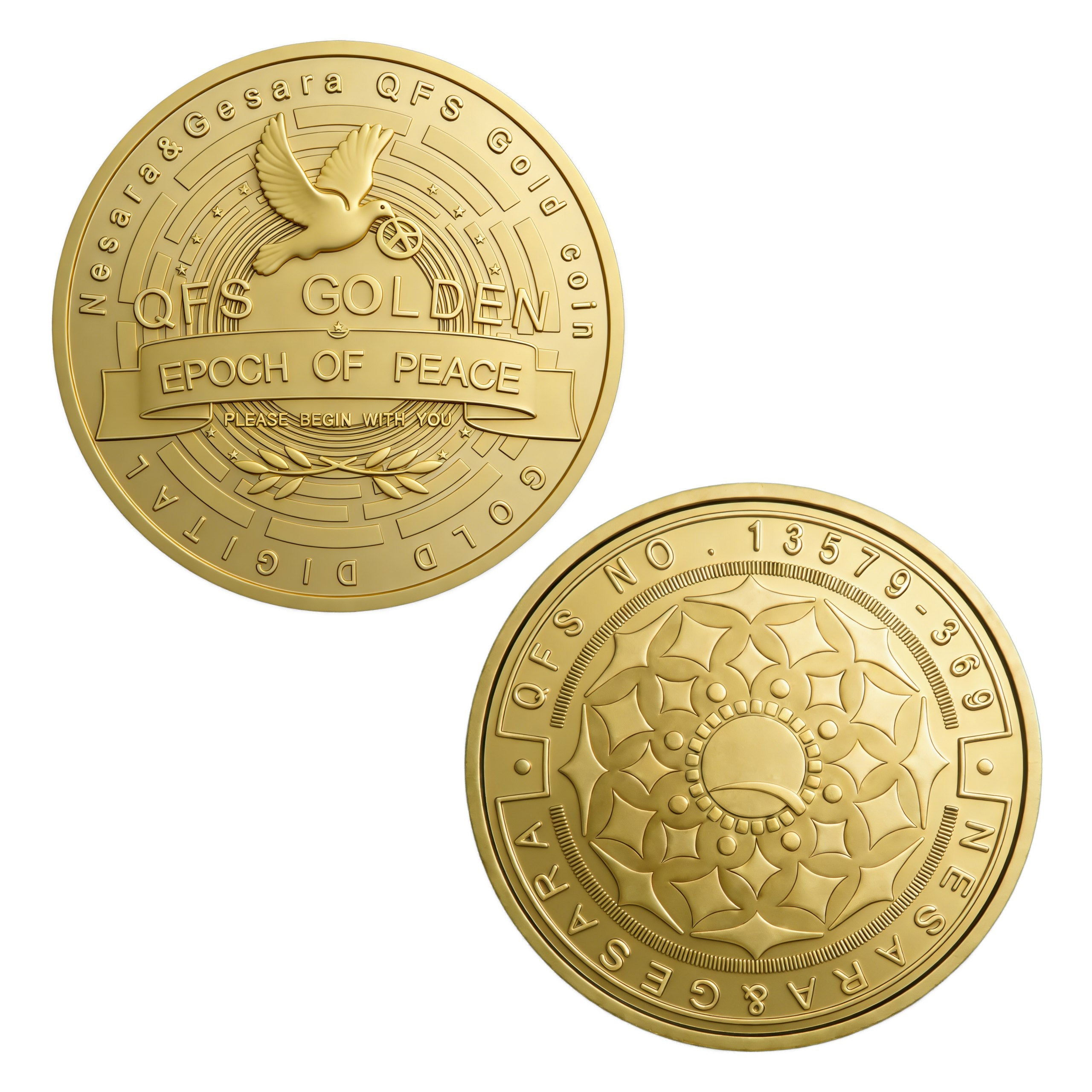 Nesara Gesara QFS Gold Coin