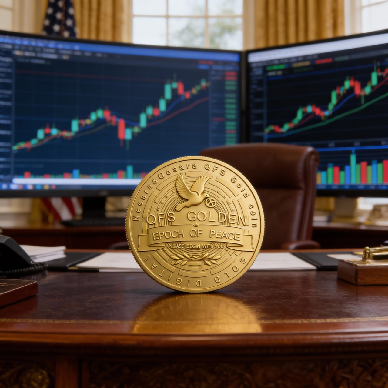 Nesara Gesara QFS Gold Coin