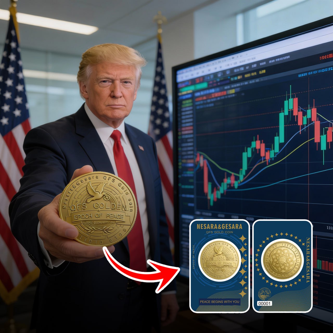 Nesara Gesara QFS Gold Coin