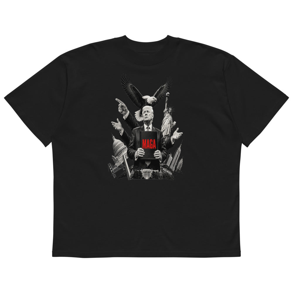 Trump Style oversized high neck t-shirt
