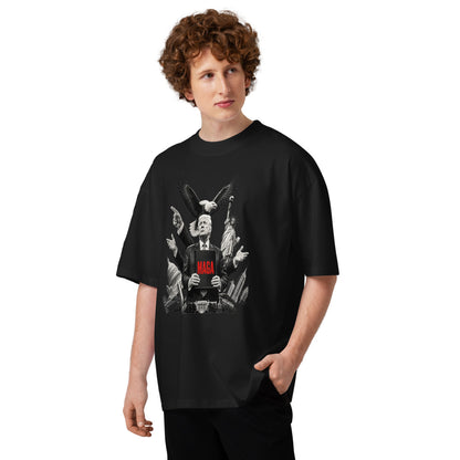 Trump Style oversized high neck t-shirt