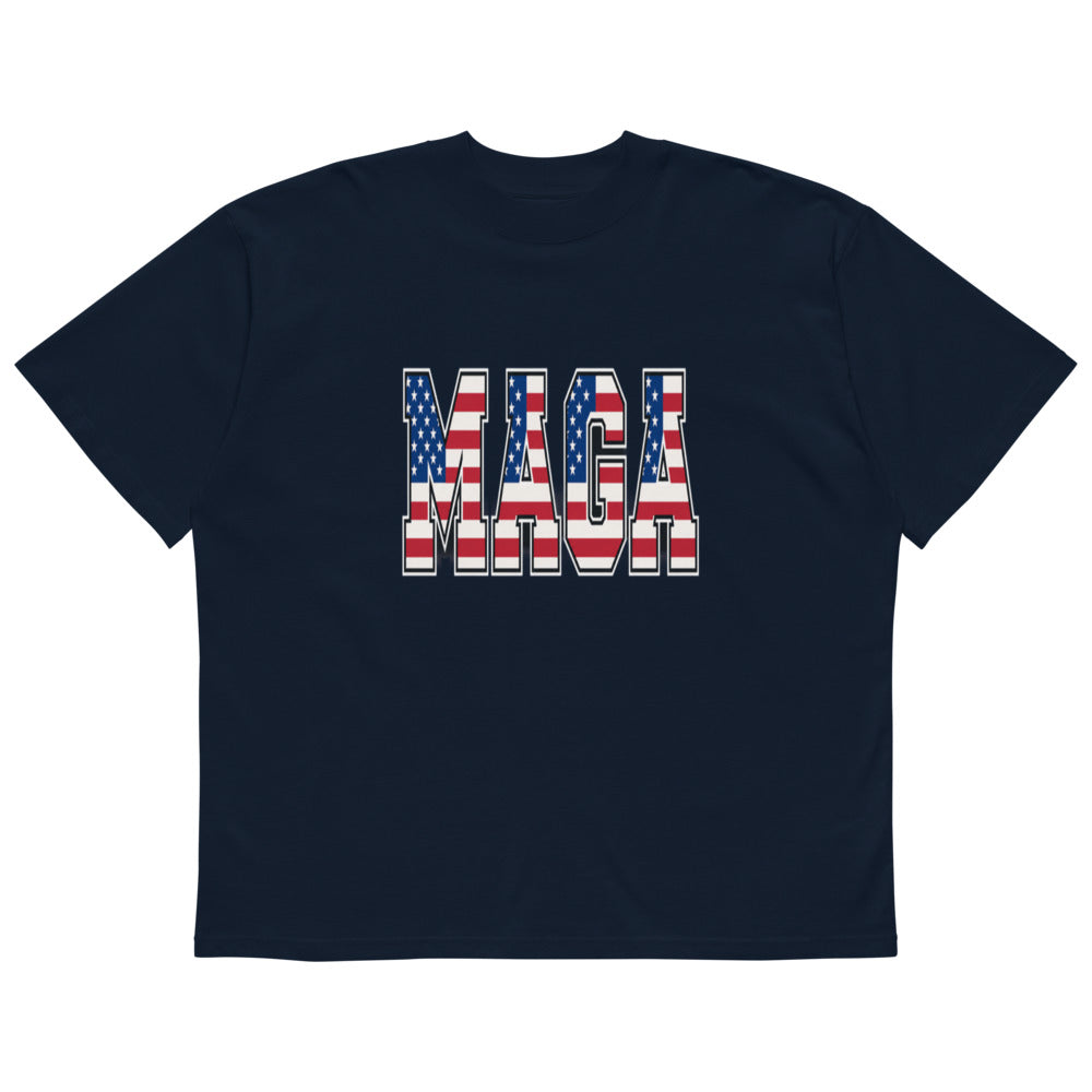 MAGA Strars Unisex organic oversized high neck t-shirt