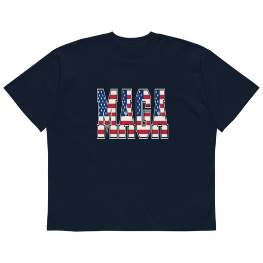 MAGA Strars Unisex organic oversized high neck t-shirt