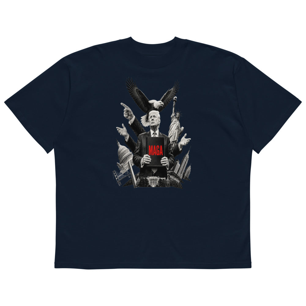 Trump Style oversized high neck t-shirt