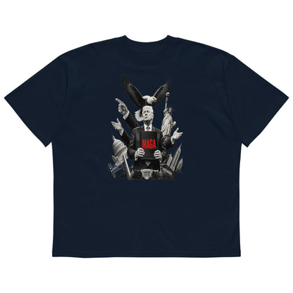Trump Style oversized high neck t-shirt