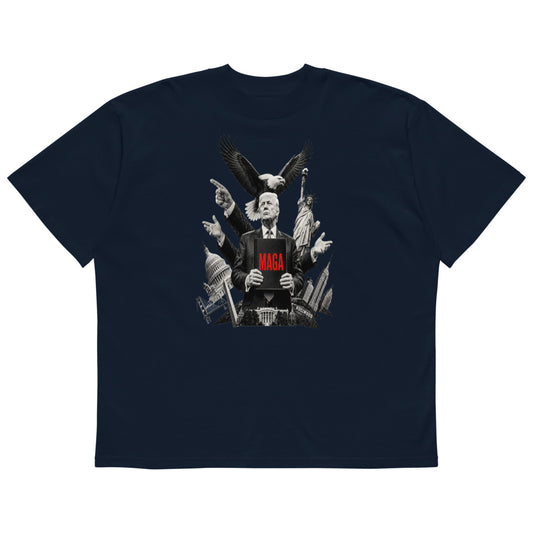 Trump Style oversized high neck t-shirt