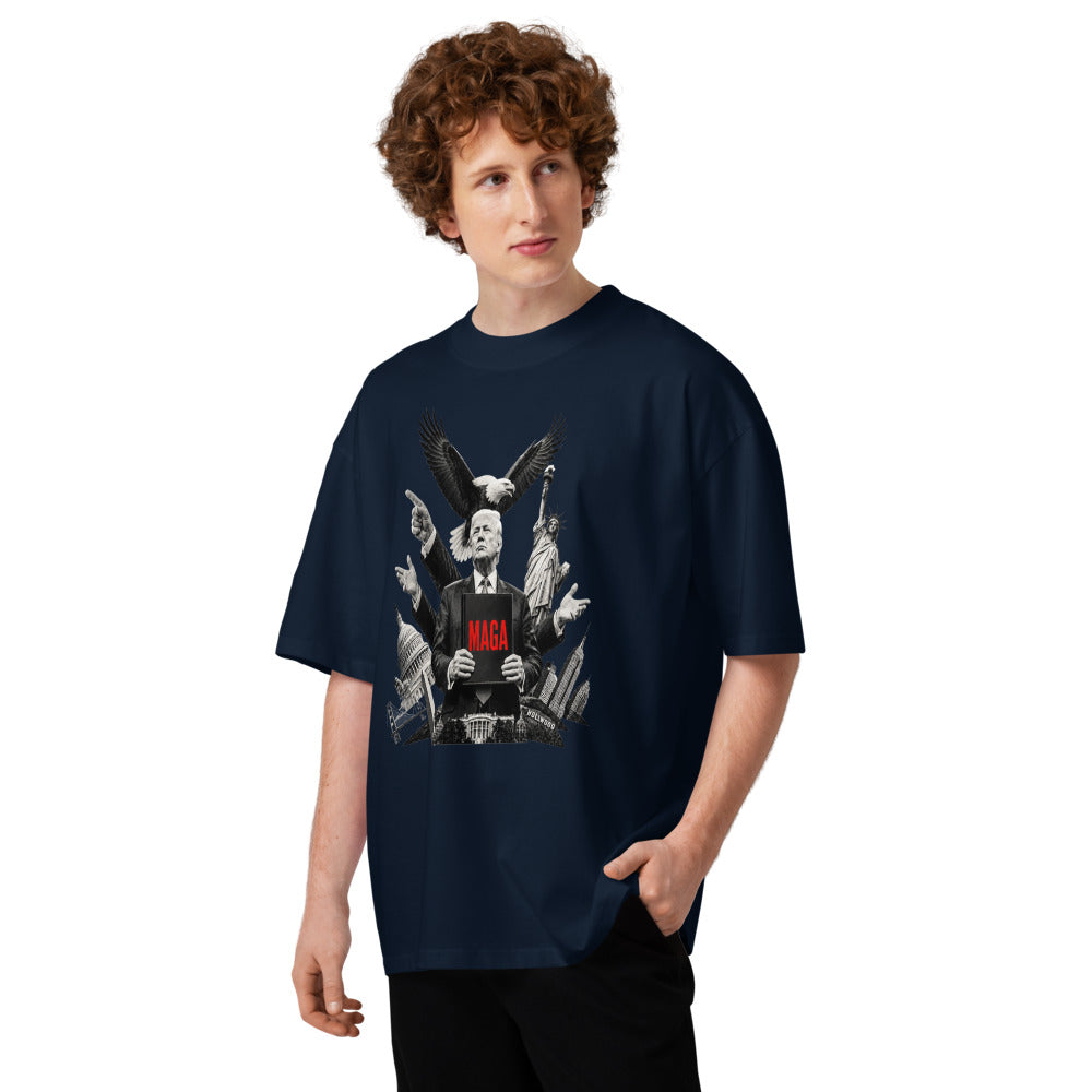 Trump Style oversized high neck t-shirt