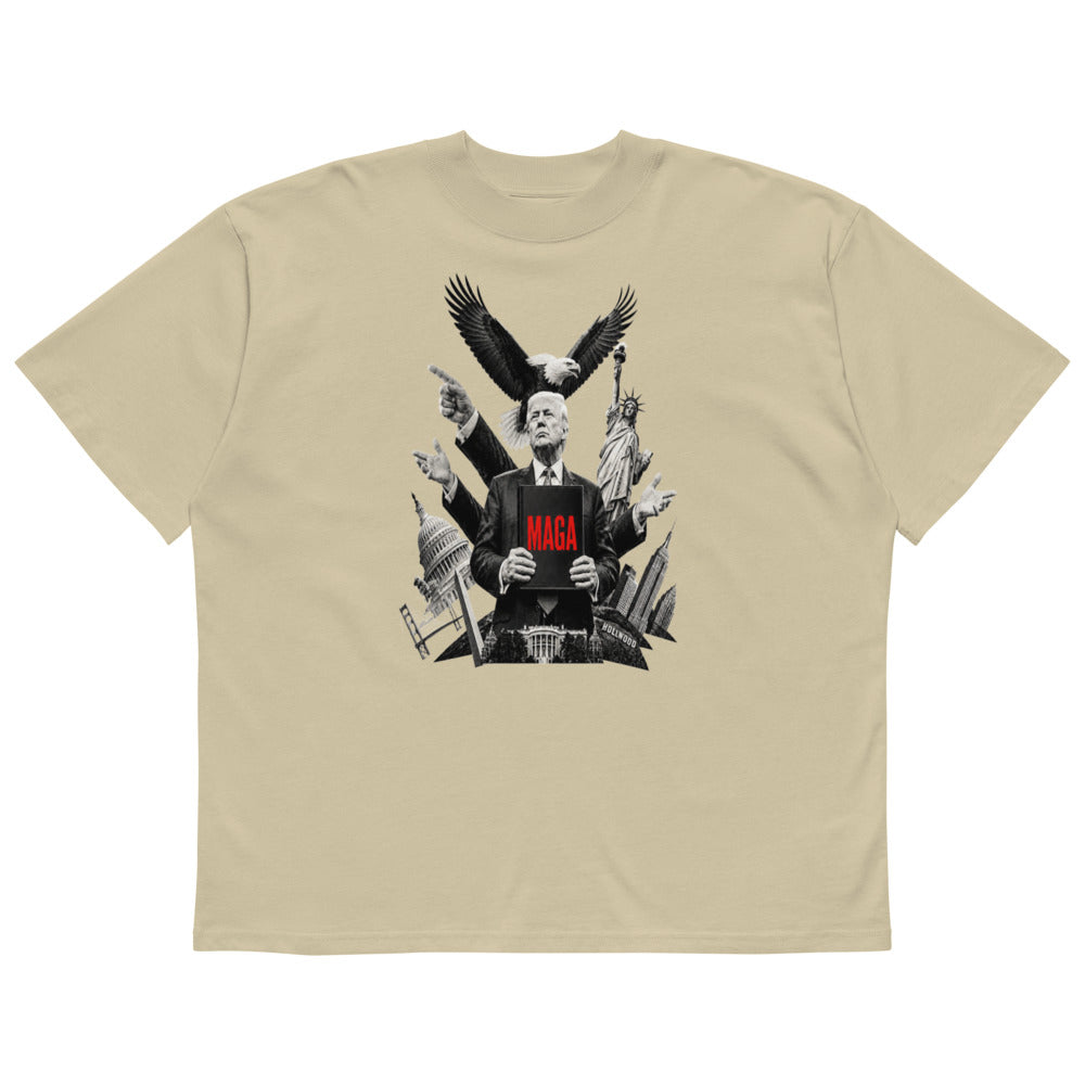 Trump Style oversized high neck t-shirt