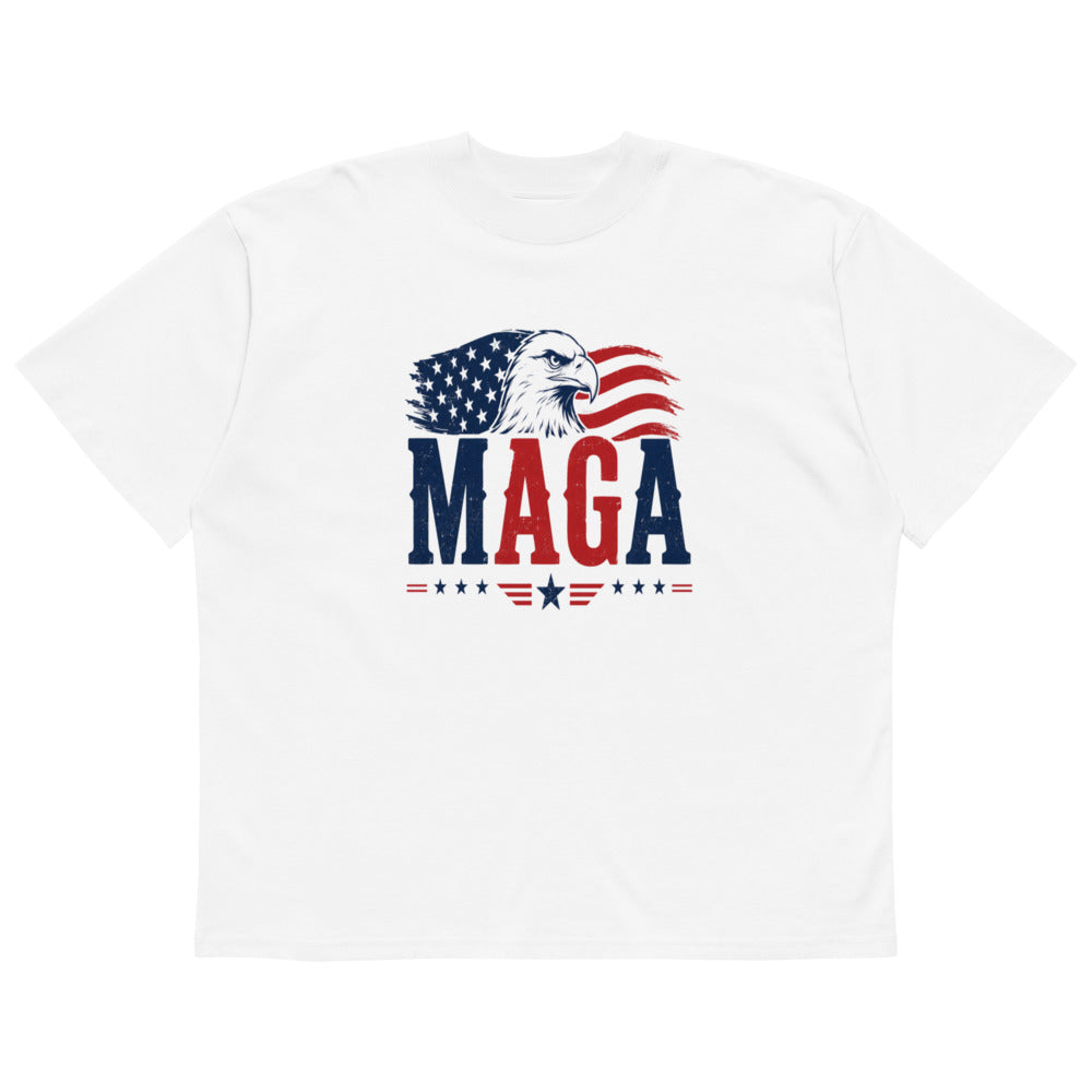 Eagle MAGA Organic oversized high neck t-shirt